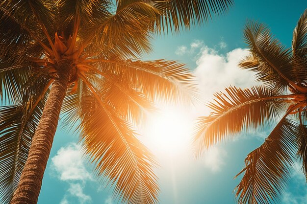 Vue supérieure accessoires de plage fond d'été bleu image de haute qualité sur fond blanc