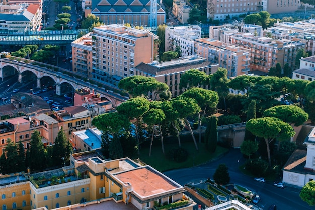 vue supérieure de l'architecture de la ville de Rome, en Italie