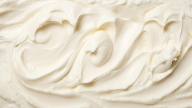 Vue supérieure de la surface de la crème glacée à la vanille