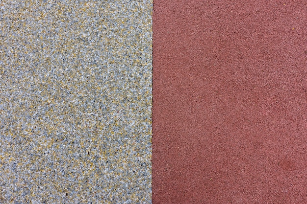 Vue de la surface ou de la texture divisée en deux parties et différentes couleurs