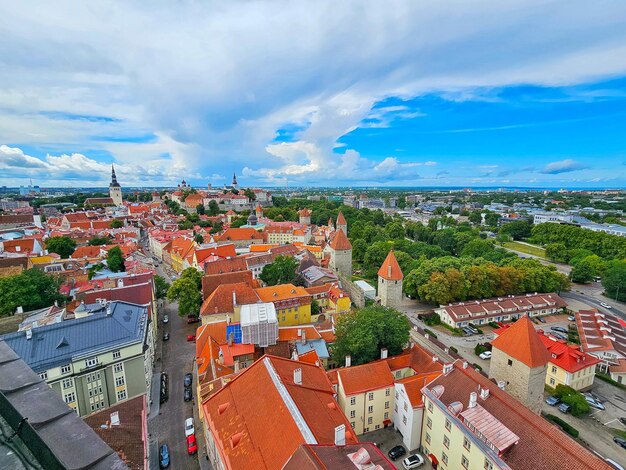 Photo vue de tallinn, la capitale de l'estonie