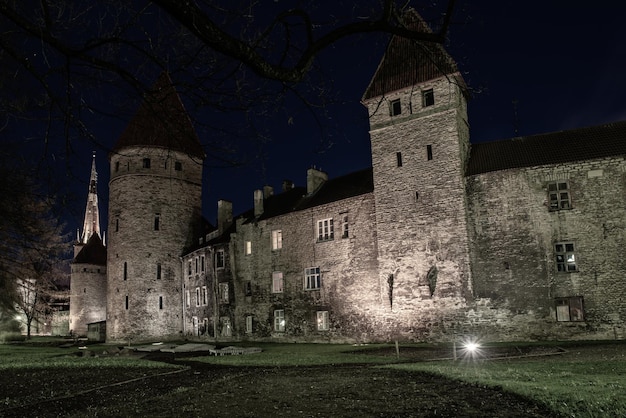 Vue de Tallinn la nuit