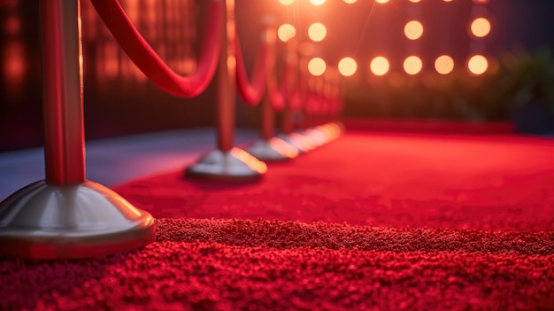 Photo vue sur le tapis rouge