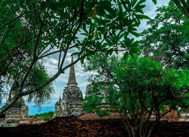 Vue d'un temple sous un angle bas