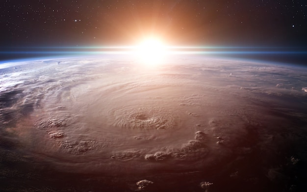 Vue de la terre depuis l'espace.