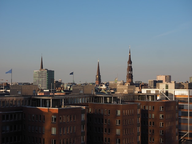 Vue sur les toits de Hambourg