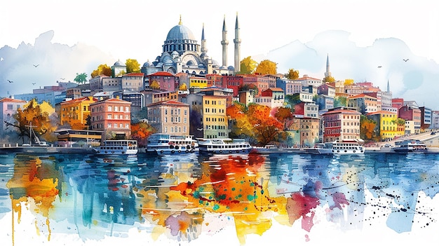 Vue touristique d'Istanbul, en Turquie