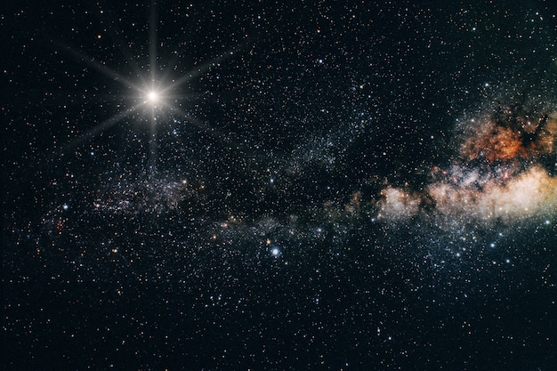 Photo vue de l'univers depuis l'espace. éléments de cette image fournis par la nasa