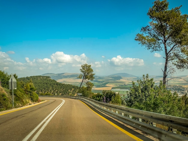 Vue de la vallée depuis le mont Gilboa, en Israël