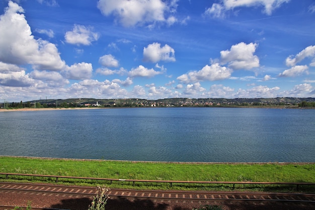 La vue sur la vallée de l'Elbe en Saxe Allemagne