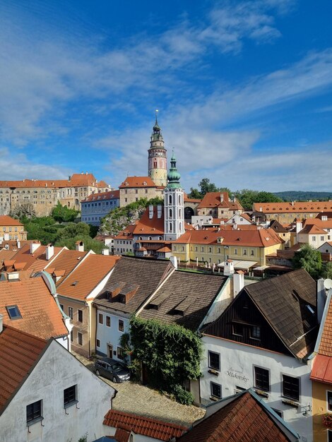 Vue de la vieille ville de Bohême Cesky Krumlov République Tchèque