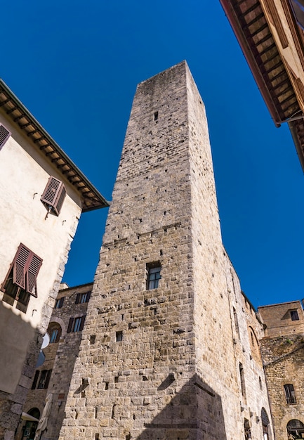 Vue sur la vieille ville de San Gimignano en Toscane, Italie