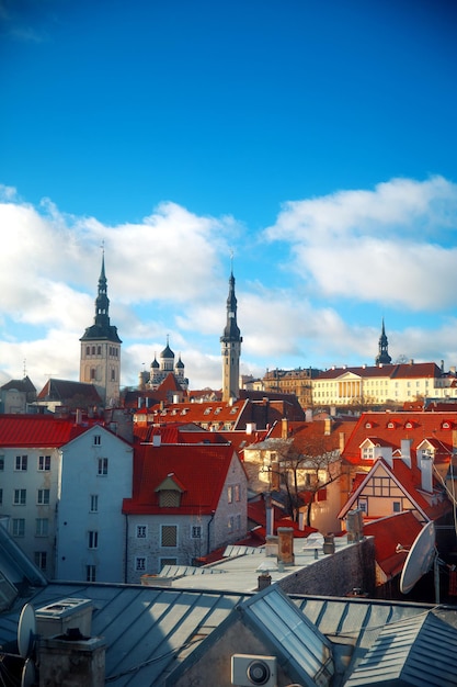 Vue sur la vieille ville de Tallinn