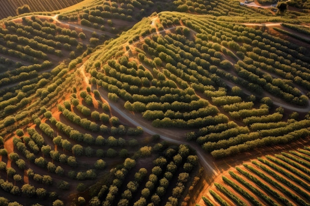 Vue des vignes d'en haut