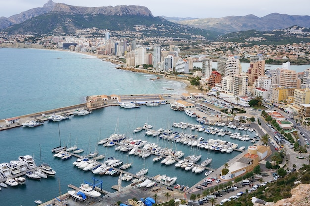 Vue sur la ville de Calpe