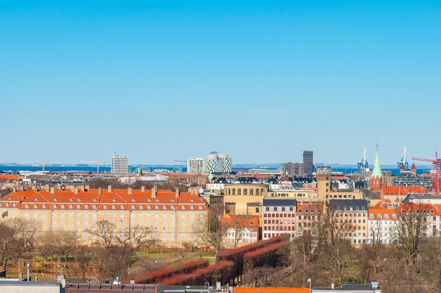 Photo vue sur la ville de copenhague danemark