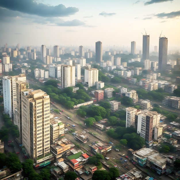 Vue sur la ville de Dacca