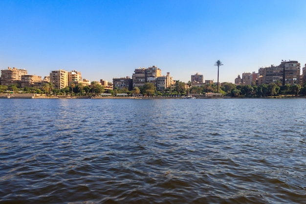 Vue de la ville du Caire et du Nil en Egypte