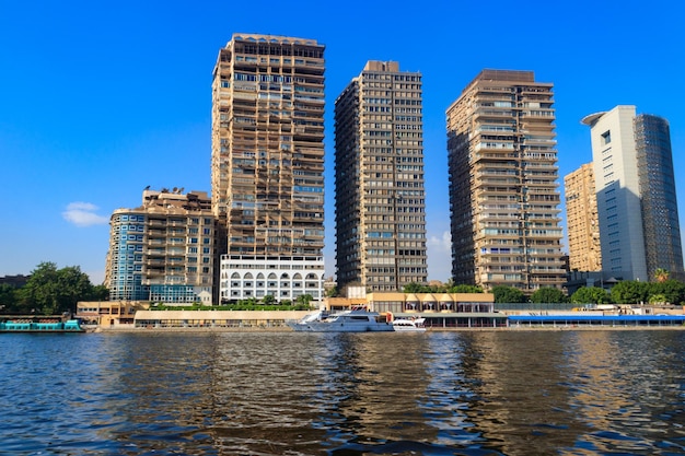 Vue de la ville du Caire et du Nil en Egypte