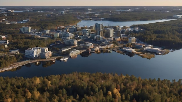 Vue de la ville d'Espoo en Finlande