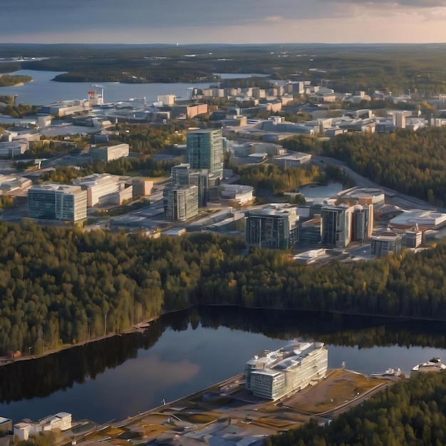 Photo vue de la ville d'espoo en finlande