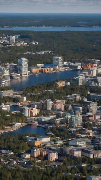 Vue de la ville d'Espoo en Finlande