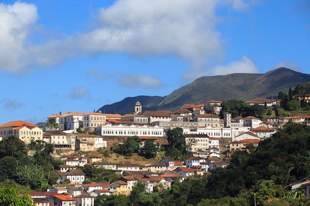 Vue de la ville historique d'Ouro Preto, Minas Gerais, Brésil