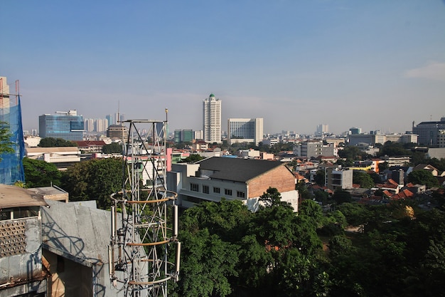 La vue sur la ville de Jakarta, Indonésie