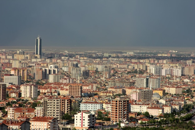 Vue de la ville de konya depuis les collines