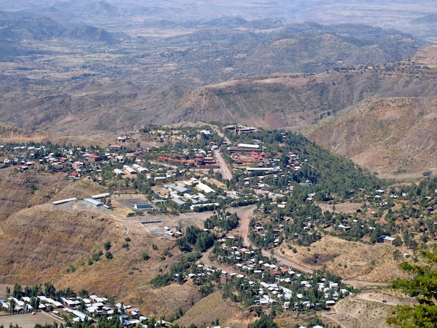 La vue sur la ville de Lalibela, Ethiopie