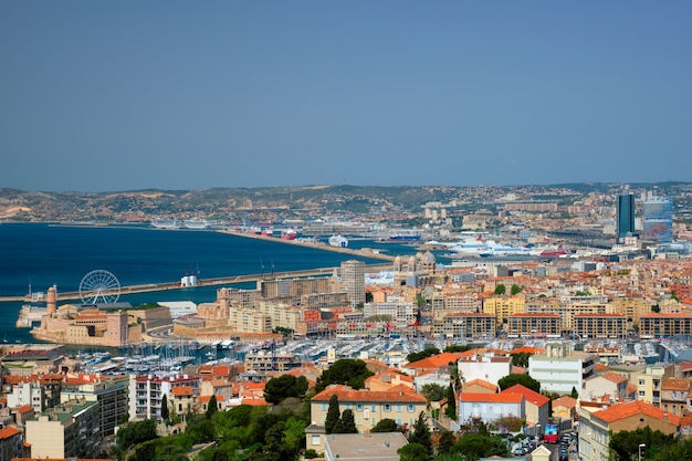 Vue de la ville de marseille marseille france