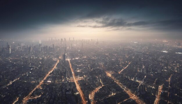 Vue de la ville paysage urbain métropolitain