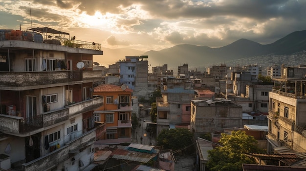 Une vue de la ville de san pedro, guatemala