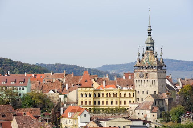 Vue sur la ville de Sighisoara, Roumanie