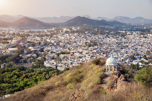 Vue sur la ville d'Udaipur en Inde