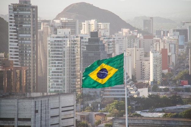 Photo vue de la ville de vila velha à espirito santo au brésil.