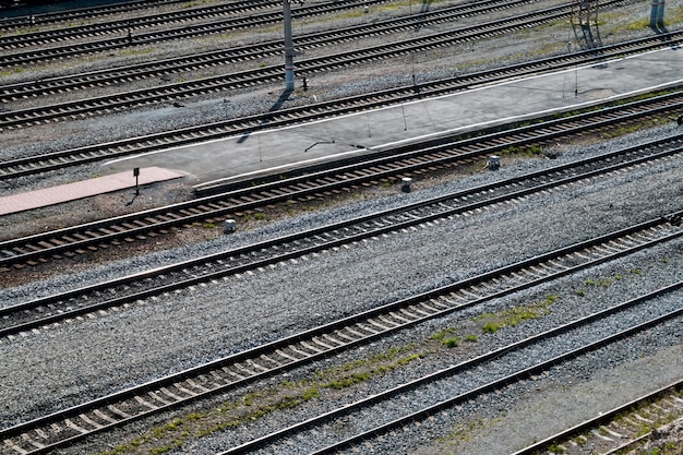 Vue des voies ferrées