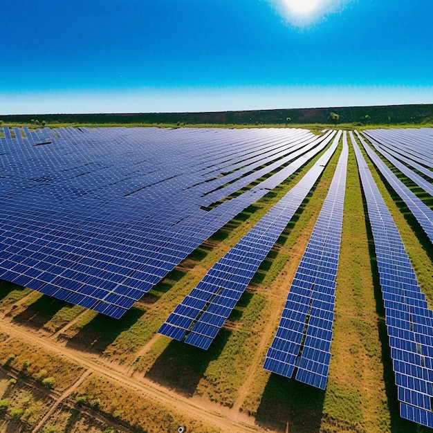 Vue à vol d'oiseau de la centrale solaire