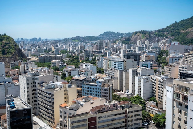 Vue sur la zone urbaine densément peuplée