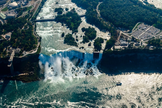 Vues aériennes fantastiques des chutes du Niagara, Ontario, Canada