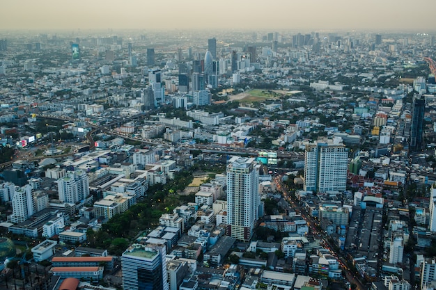 Vues de Bangkok à Baiyoke Sky Hotel