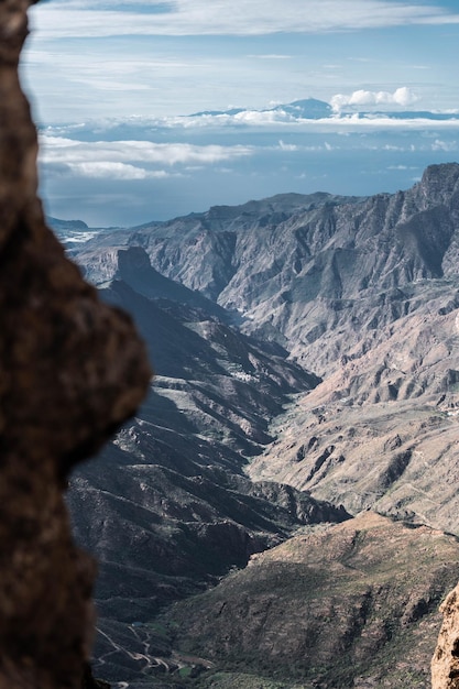 Vues du haut du Roque Nublo à Gran Canaria îles canaries