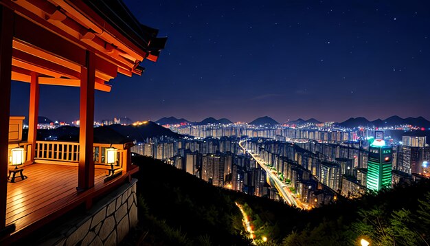 Vues de nuit en Corée du Sud