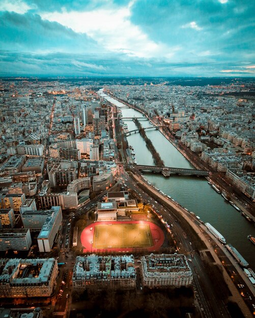 Photo vues de paris depuis la tour eiffel