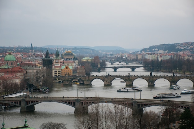 vues urbaines de la ville de Prague en europe