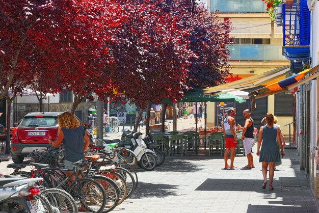 Vues sur la ville d'une petite ville de la banlieue de Barcelone Sitges