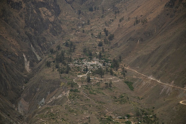 Vues de la ville de Tapay lors d'une promenade dans le Canyon de Colca au Pérou