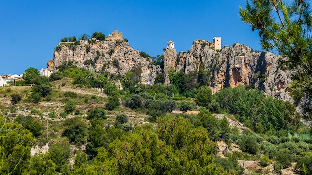 Vues de la ville touristique de Guadalest.