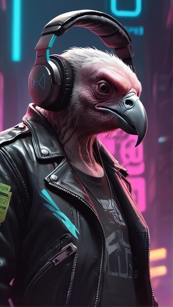 Vulture Synthwave Serenity Down Under par Alex Petruk AI GÉNÉRÉE