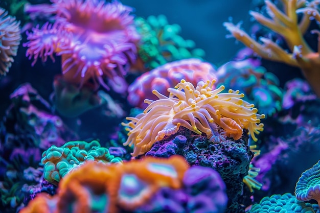 Wade dans le refuge sous-marin des récifs coralliens vnt générative ai